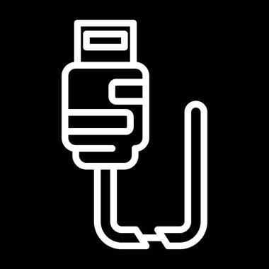 Kırık Kablo ağ simgesi vektör illüstrasyonu