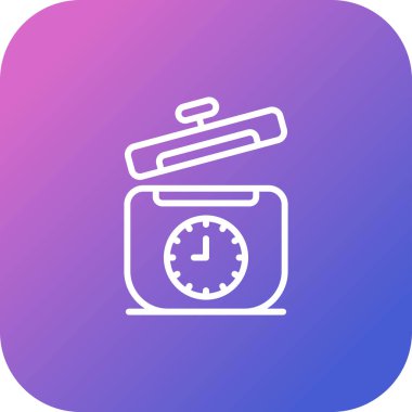 Saat web simgesi, vektör illüstrasyonu