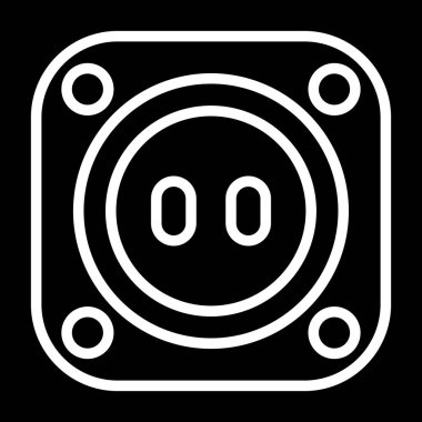 soket ağ simgesi vektör illüstrasyonu