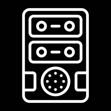 Kaset. Web simgesi basit illüstrasyon