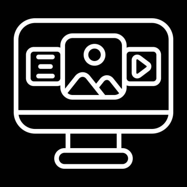 Video kamera. Basit ağ simgesi