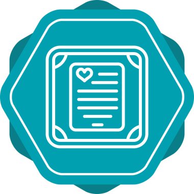 Kalp ikonu vektör illüstrasyonu