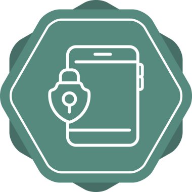 Web simgesi, vektör çizim kalkan