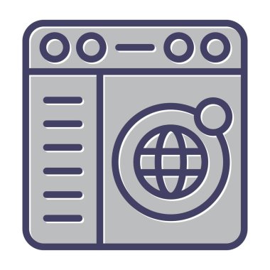 - Makine. Web simgesi basit illüstrasyon