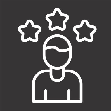 vektör yıldızlar simge illüstrasyonu