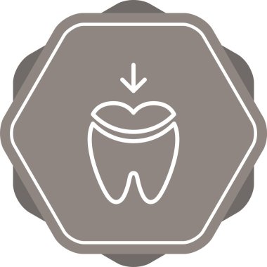 diş simgesi vektör illüstrasyonu