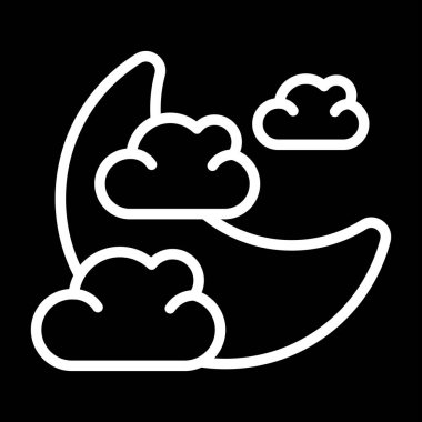 Ay ağ simgesinin vektör illüstrasyonu