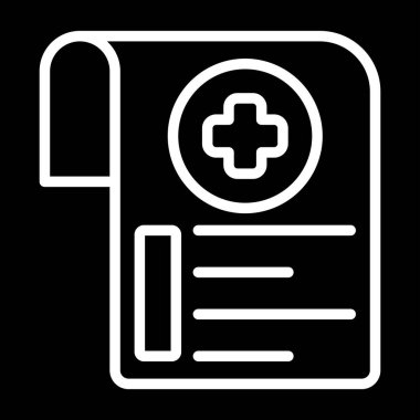 Tıbbi belge vektör simgesi