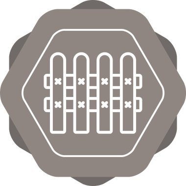 çit simgesi web basit illüstrasyon