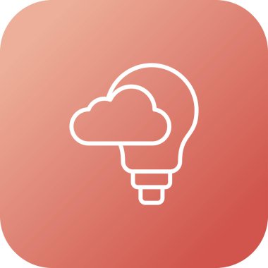 Benzersiz hava bulutu çizgisi vektör simgesi