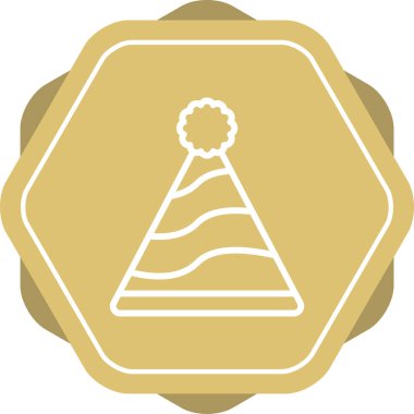 parti şapka web simgesi vektör illüstrasyonu