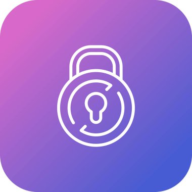 vektör simgesini kilitle modern çizgi resimlemesi