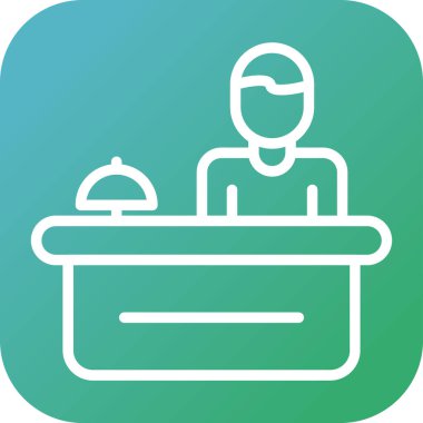 yemek dağıtım adamı simgesi ana hatlarıyla