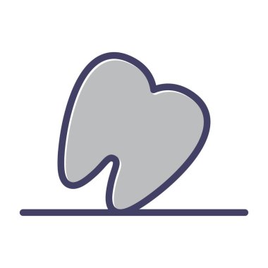 Diş hekimliği, diş ikonu, taslak tarzı. vektör illüstrasyonu 