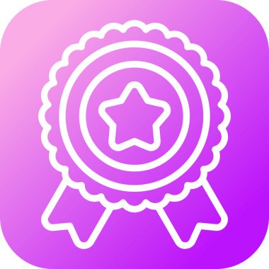 Madalya. Web simgesi basit illüstrasyon