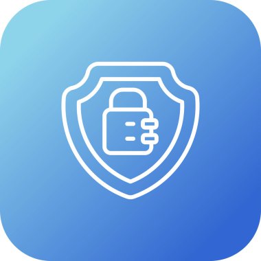 Web simgesi, vektör çizim kalkan