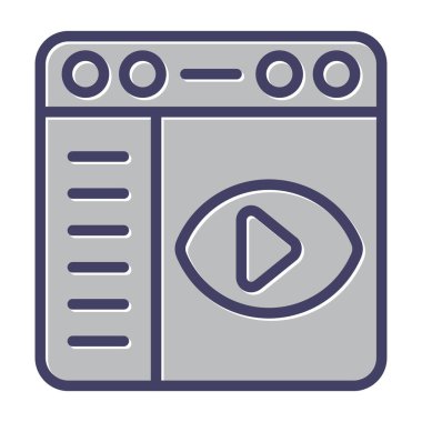 radyo simgesi, ana hatlı vektör çizimi