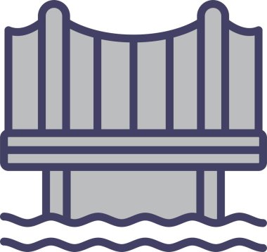 Köprü. Web simgesi basit illüstrasyon