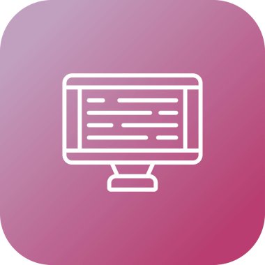 Masaüstü Bilgisayar Web simgesi vektör çizimi