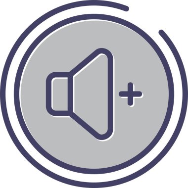 Doldurulmuş dış hat tarzında ses hoparlörü simgesi