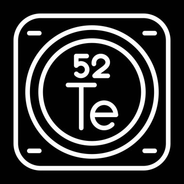 Metal kimyasal element ikon vektör çizimi