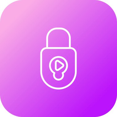 kilit simgesi, vektör illüstrasyonu