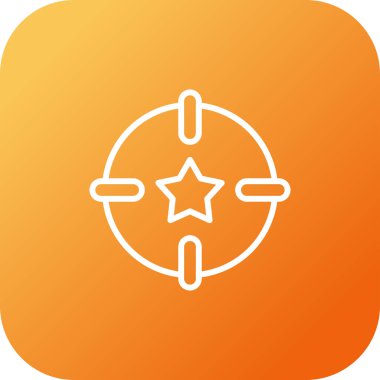 Beyaz arkaplanda izole edilmiş düz stil yıldız simgesi.