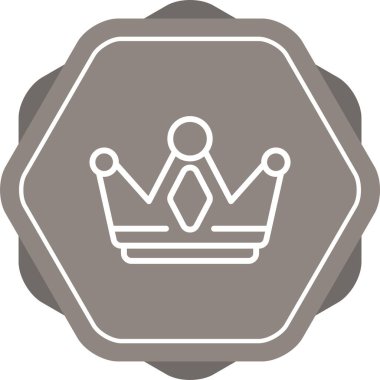 Taç. Web simgesi basit illüstrasyon