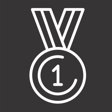 Madalya. Web simgesi basit illüstrasyon