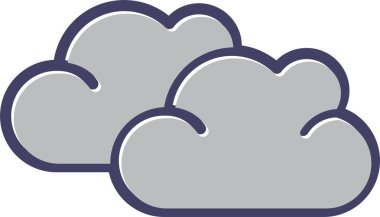 Bulut. Web simgesi basit illüstrasyon