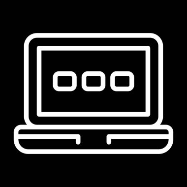 dizüstü bilgisayar simgesi, web basit illüstrasyon 