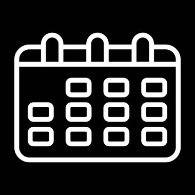Takvim simgesi vektör illüstrasyonu