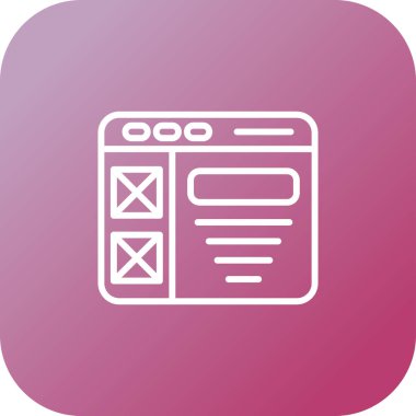 Tarayıcı pencere simgesi soyut arkaplanda izole edildi