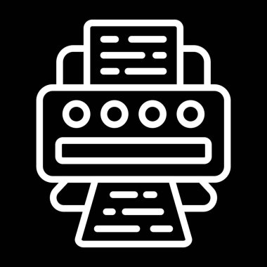 yazıcı vektör simgesi basit illüstrasyon