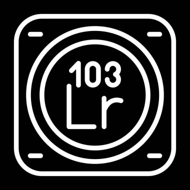 Bir kimyasal elementin vektör çizimi