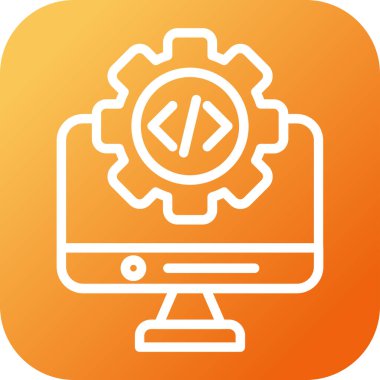 Geliştirme web simgesi, vektör illüstrasyonu