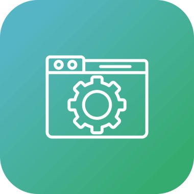 Yeşil soyut arkaplanda simge ayarlanıyor