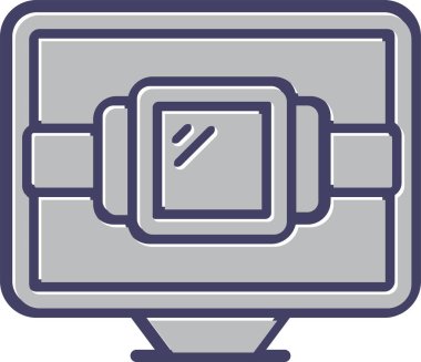 Bilgisayar ekranı. Basit resimleme