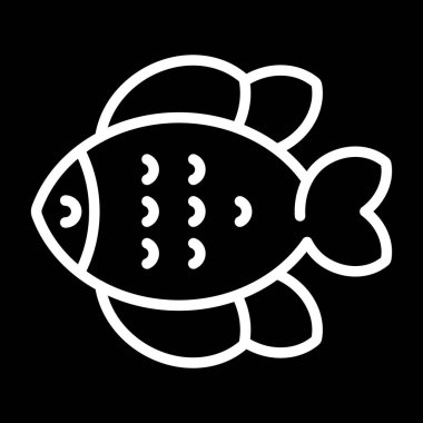 Bir balık simgesinin vektör çizimi