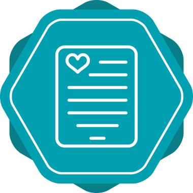Kalp. Web simgesi basit illüstrasyon