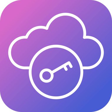 Modern bulut simgesinin vektör çizimi