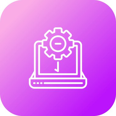 Bilgisayar. Web simgesi basit illüstrasyon 