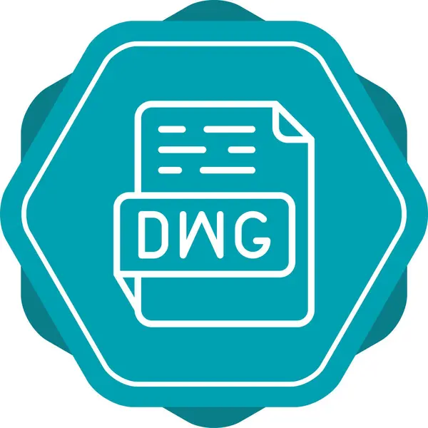 stock vector dwg file format icon vector illustration