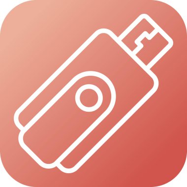 usb flash disk izole edilmiş simge soyut tasarımı