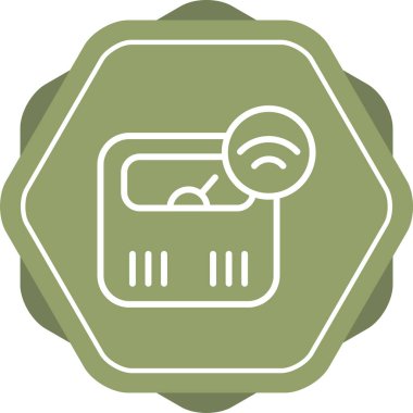 Benzersiz Radyo Vektörü Kabartma Simgesi