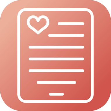 Kalp ikonu vektör illüstrasyonu