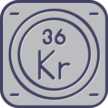 Bir kimyasal elementin vektör çizimi