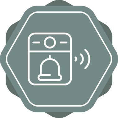 Video Kapı Çanı web simgesi, vektör illüstrasyonu 