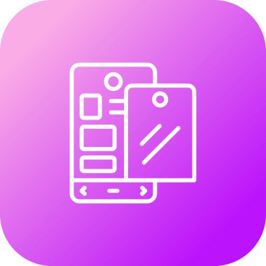 akıllı telefon web simgesi vektör çizimi