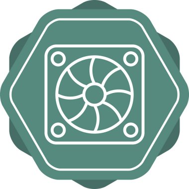 Eşsiz Fan Vektörü Kabartma Simgesi